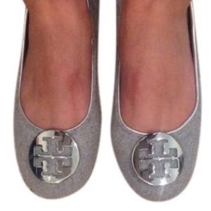 Tory Burch ballet flats grey wool